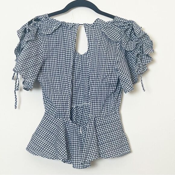 J.O.A. Black and White Gingham Blouse - Picture 5 of 11